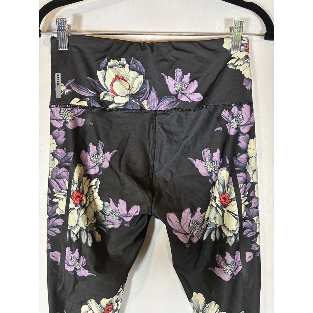 RBX Medium Floral High Waisted Performance Leggings Yoga Athletic Pants - Picture 7 of 8